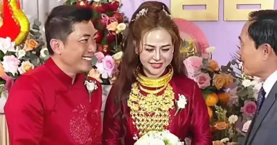 Diễn viên Kinh Quốc lên tiếng tin cưới lần 3: Cô dâu đeo vàng trĩu cổ