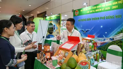Hội Nông dân trưng bày sản phẩm nông nghiệp đặc trưng tại Đại hội IX