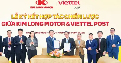 Kim Long Motor và Viettel Post hợp tác chiến lược phát triển hệ sinh thái phân phối xe