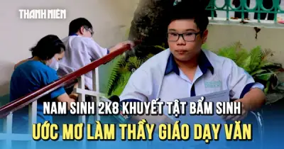 Nam sinh khuyết tật vượt khó thi tốt nghiệp THPT 2026, ước mơ làm thầy giáo