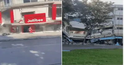 Động đất 7,8 độ Philippines: Trung tâm thương mại sập, nhiều tòa nhà hư hại