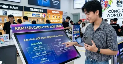 RAM 12 GB trở thành tiêu chuẩn mới trên smartphone năm 2026 nhờ AI