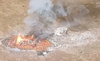 Sơn La điều tra nguyên nhân đám lửa tự cháy trên sân bê tông khi nắng nóng
