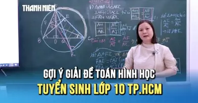 Video gợi ý giải đề toán hình học thi tuyển sinh lớp 10