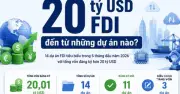 20 tỷ USD vốn FDI đổ vào Việt Nam: Các dự án lớn 'sáng rực'