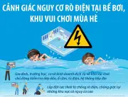 Cảnh giác nguy cơ rò điện tại bể bơi khu vui chơi mùa hè