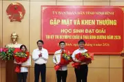 Ninh Bình khen thưởng học sinh đoạt huy chương Olympic châu Á