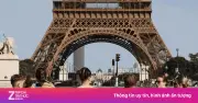 Nắng nóng 40°C buộc tháp Eiffel và Louvre đóng cửa sớm tại Paris