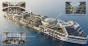 Siêu du thuyền 'thành phố nổi' đầu tiên thế giới chứa 80.000 người