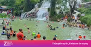 Thác Trăng Phú Thọ mở cửa lại sau vụ du khách nhảy thác tử vong