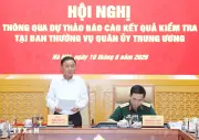 Thông qua dự thảo báo cáo kiểm tra tại Ban Thường vụ Quân ủy Trung ương