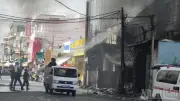 Video hiện trường vụ cháy lớn tại cửa hàng văn phòng phẩm ở Vĩnh Long