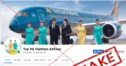 Vietnam Airlines cảnh báo các hình thức giả mạo trên mạng mùa cao điểm hè
