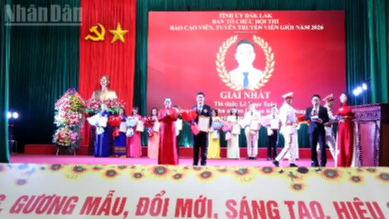 Bế mạc Hội thi Báo cáo viên giỏi tỉnh Đắk Lắk năm 2026