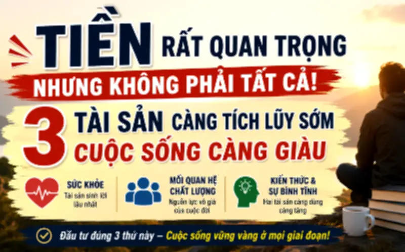 Ba điều tích lũy sớm giúp cuộc sống bền vững hơn tiền bạc