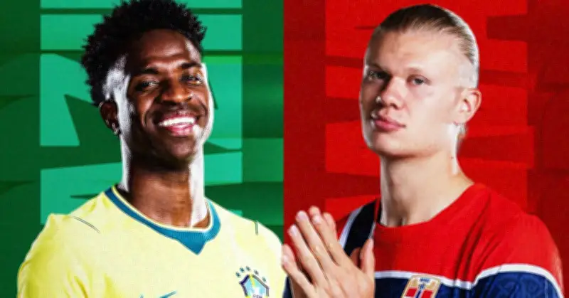 Brazil vs Na Uy: Vinicius đối đầu Haaland tại tứ kết World Cup 2026