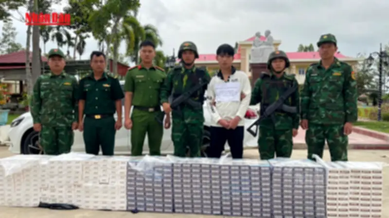Bắt giữ ô tô vận chuyển gần 4.000 bao thuốc lá lậu tại Tây Ninh