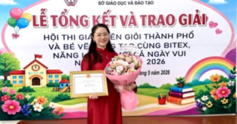 Cô giáo mầm non TP.HCM chạy xe 60 km mỗi ngày, đoạt giải nhất dạy giỏi