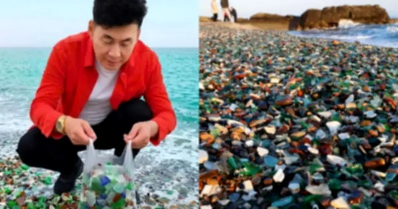Ca sĩ Đoan Trường bị nhắc nhở vì lấy đá thủy tinh ở bãi biển Nga