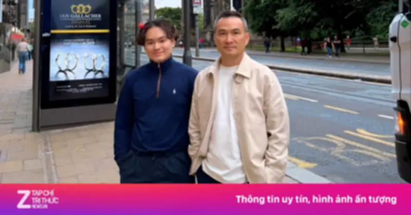 Chi Bảo đưa vợ con sang Anh thăm con trai Gia Cát, hội ngộ gia đình
