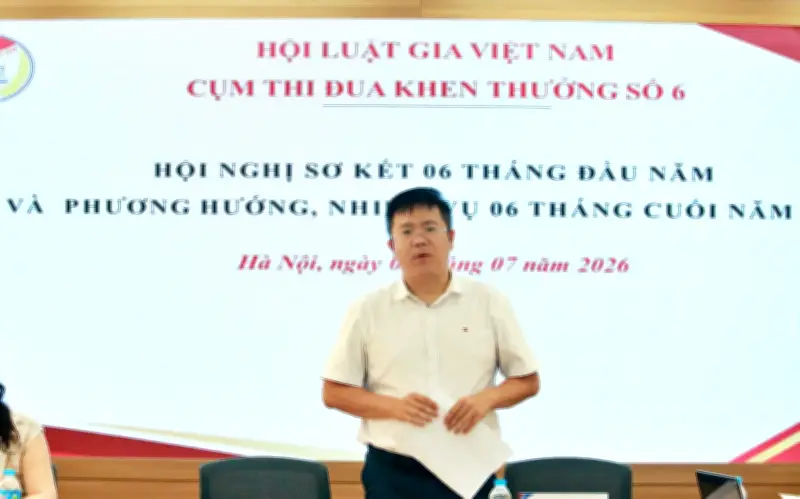 Cụm thi đua số 6 Hội Luật gia Việt Nam sơ kết 6 tháng đầu năm 2026