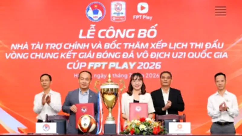 FPT Play tài trợ chính VCK U21 Quốc gia 2026, tổng thưởng 500 triệu đồng