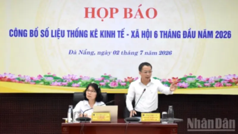 GRDP Đà Nẵng 6 tháng đầu năm 2026 tăng 9,52%, vươn lên nhóm cao