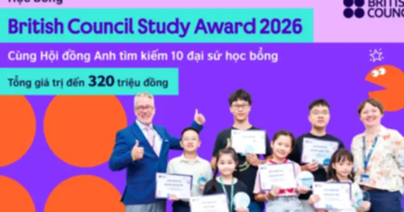 Hội đồng Anh trao học bổng tiếng Anh toàn phần 320 triệu đồng