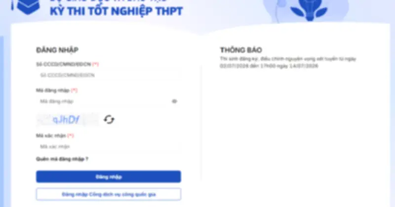 Hướng dẫn chi tiết đăng ký nguyện vọng xét tuyển ĐH năm 2026