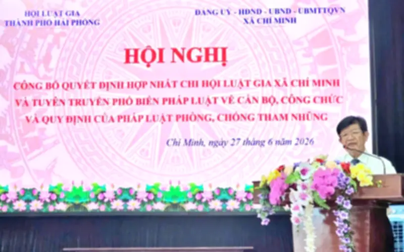 Hợp nhất ba Chi hội Luật gia tại xã Chí Minh, nâng cao hiệu quả hoạt động