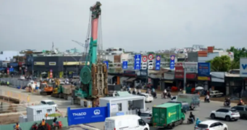 Khởi công ga ngầm Phạm Văn Bạch, metro số 2 chuyển sang xây dựng chính thức