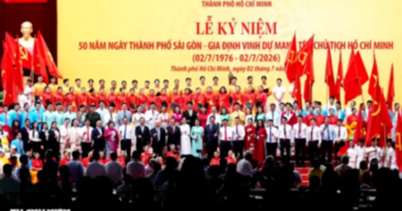 Lễ kỷ niệm 50 năm TP.HCM mang tên Bác: Tổng Bí thư, Chủ tịch nước Tô Lâm dự