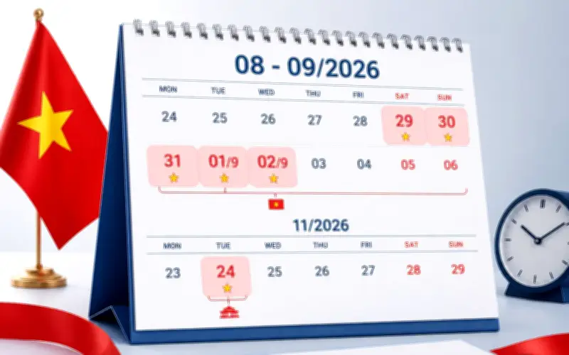 Lịch nghỉ lễ Quốc khánh 2/9 và Ngày Văn hóa Việt Nam 24/11