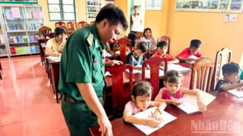 Lớp dạy tiếng Khmer hè cho 23 em học sinh dân tộc tại Lai Hòa
