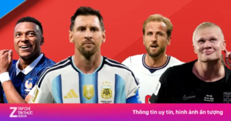 Messi, Haaland và Mbappe cùng dẫn đầu cuộc đua Vua phá lưới World Cup 2026 với 7 bàn