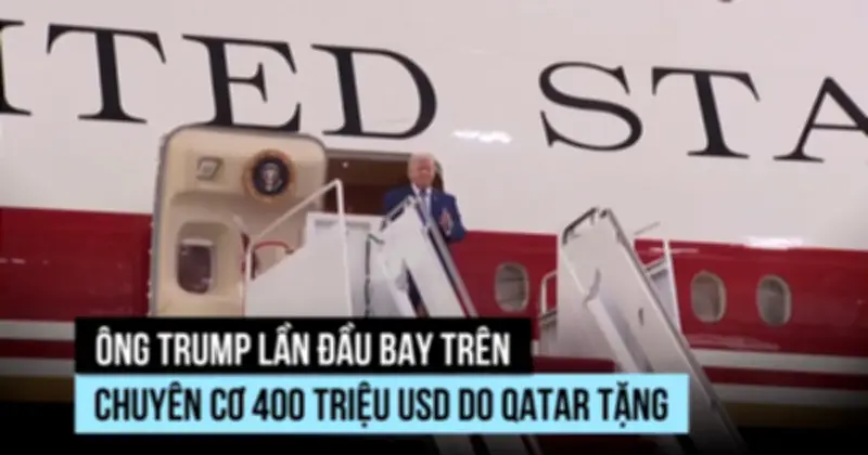 Ông Trump háo hức trong lần đầu bay trên chuyên cơ do Qatar tặng