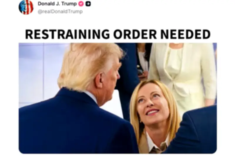 Ông Trump đăng ảnh chế 'cấm tiếp xúc' về Thủ tướng Italia Meloni