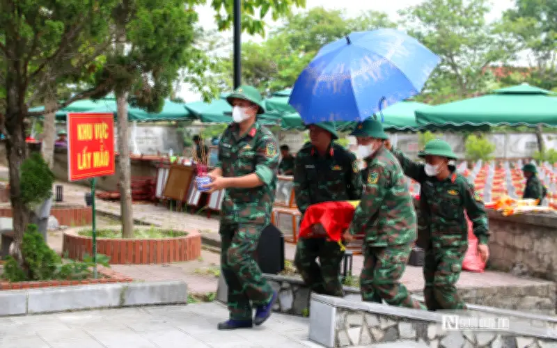 Nghệ An ra quân lấy mẫu ADN hài cốt liệt sĩ tại nghĩa trang Đô Lương