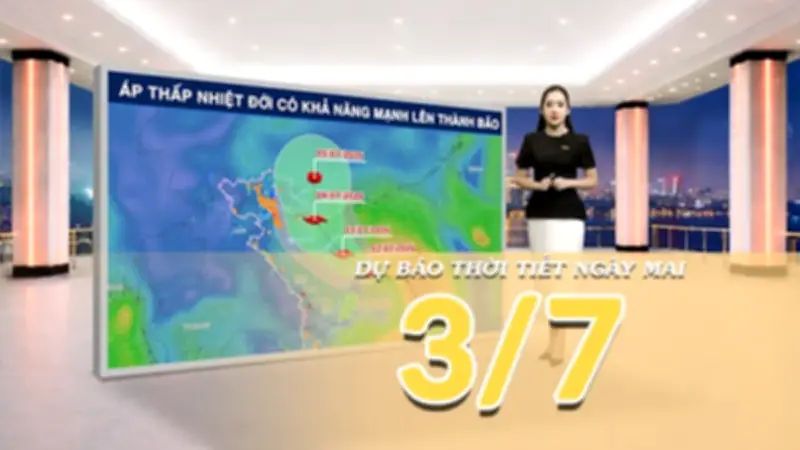 Áp thấp nhiệt đới mạnh lên thành bão, Bắc Bộ mưa rào và dông