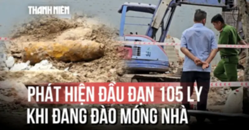Phát hiện đầu đạn 105 ly khi đào móng nhà ở TP.HCM