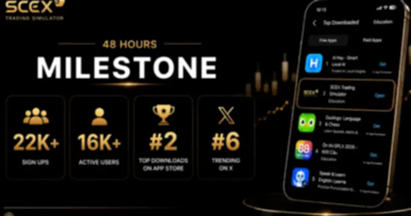 SCEX Simulator vượt 22.000 tài khoản sau 48 giờ, lọt top 2 App Store
