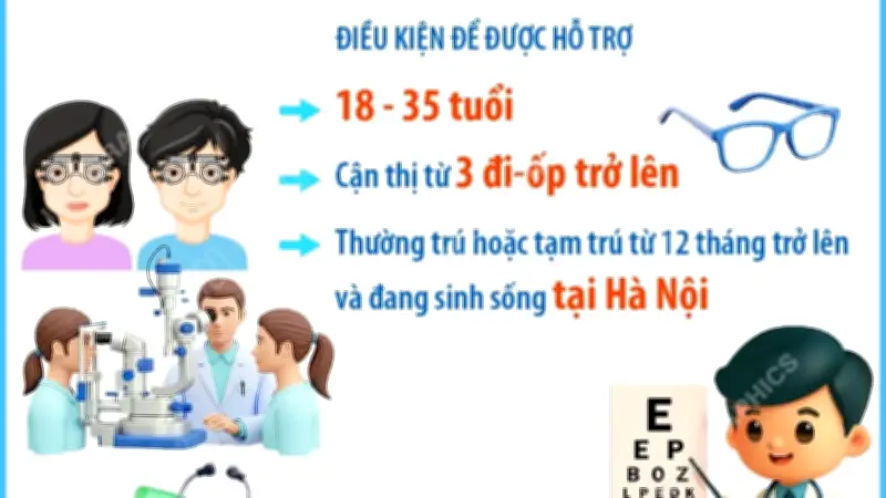 Từ 1/7/2026: Hà Nội hỗ trợ chi phí điều trị cận thị cho người 18-35 tuổi