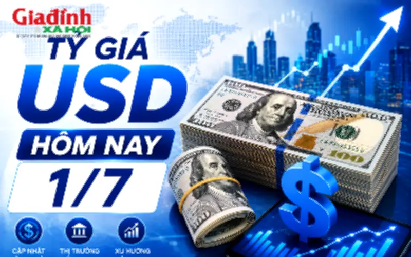 Tỷ giá USD hôm nay 1/7: Đồng đô la Mỹ tăng nhẹ, thị trường tự do ổn định