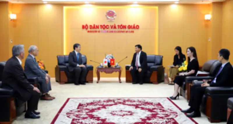 Thứ trưởng Y Thông tiếp đoàn Hiệp hội Miyazaki - Việt Nam, thúc đẩy hợp tác vùng dân tộc thiểu số