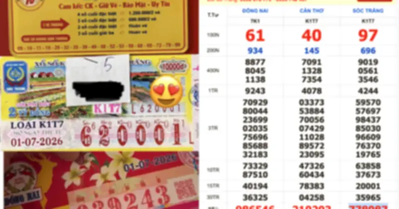 Tìm người trúng số 20001 đài Sóc Trăng xổ số miền Nam 1/7