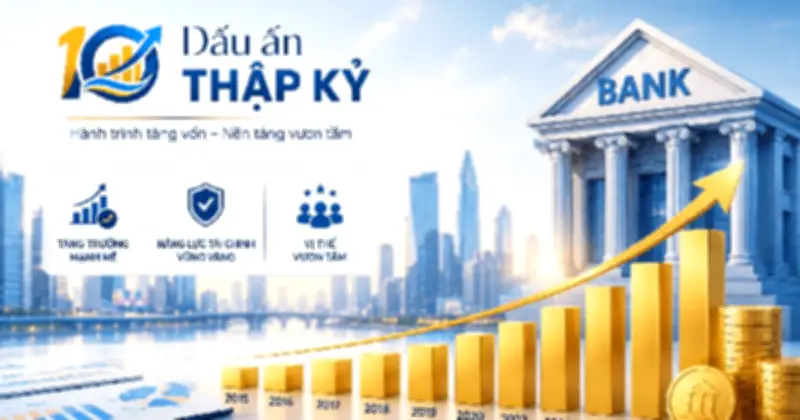 Top ngân hàng tăng vốn nhanh nhất 10 năm: VPBank gần 10 lần, Vietcombank dẫn đầu