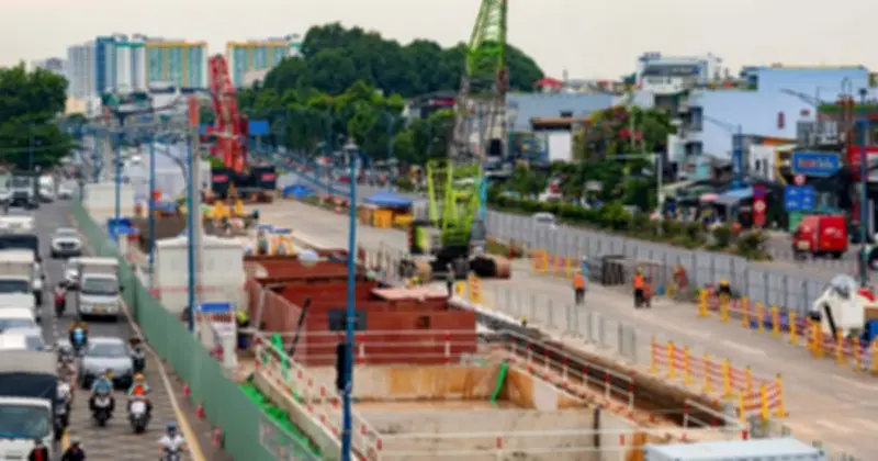 TP.HCM thi công ga ngầm đầu tiên tuyến metro số 2 trên đường Cộng Hòa