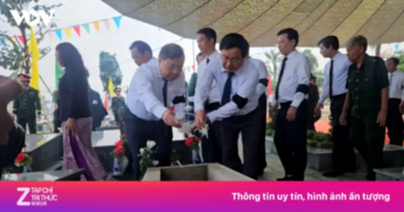 Tây Ninh an táng 173 hài cốt liệt sĩ hy sinh tại Campuchia