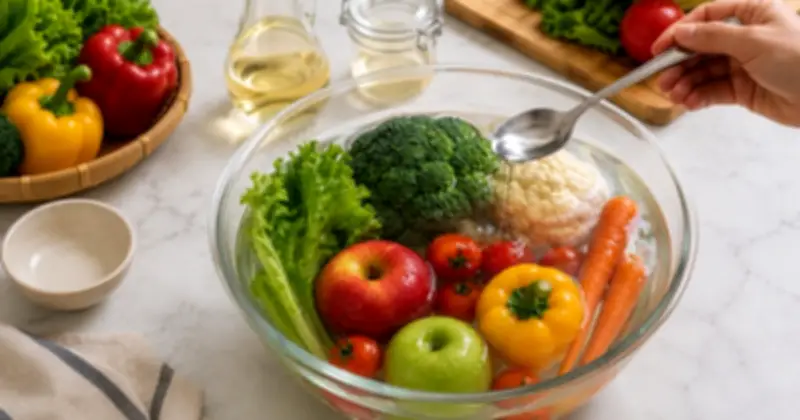 Đầu bếp mách cách rửa rau củ bằng giấm đơn giản, hiệu quả