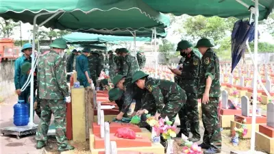 Nghệ An lấy mẫu ADN hài cốt liệt sĩ tại nghĩa trang lớn nhất tỉnh